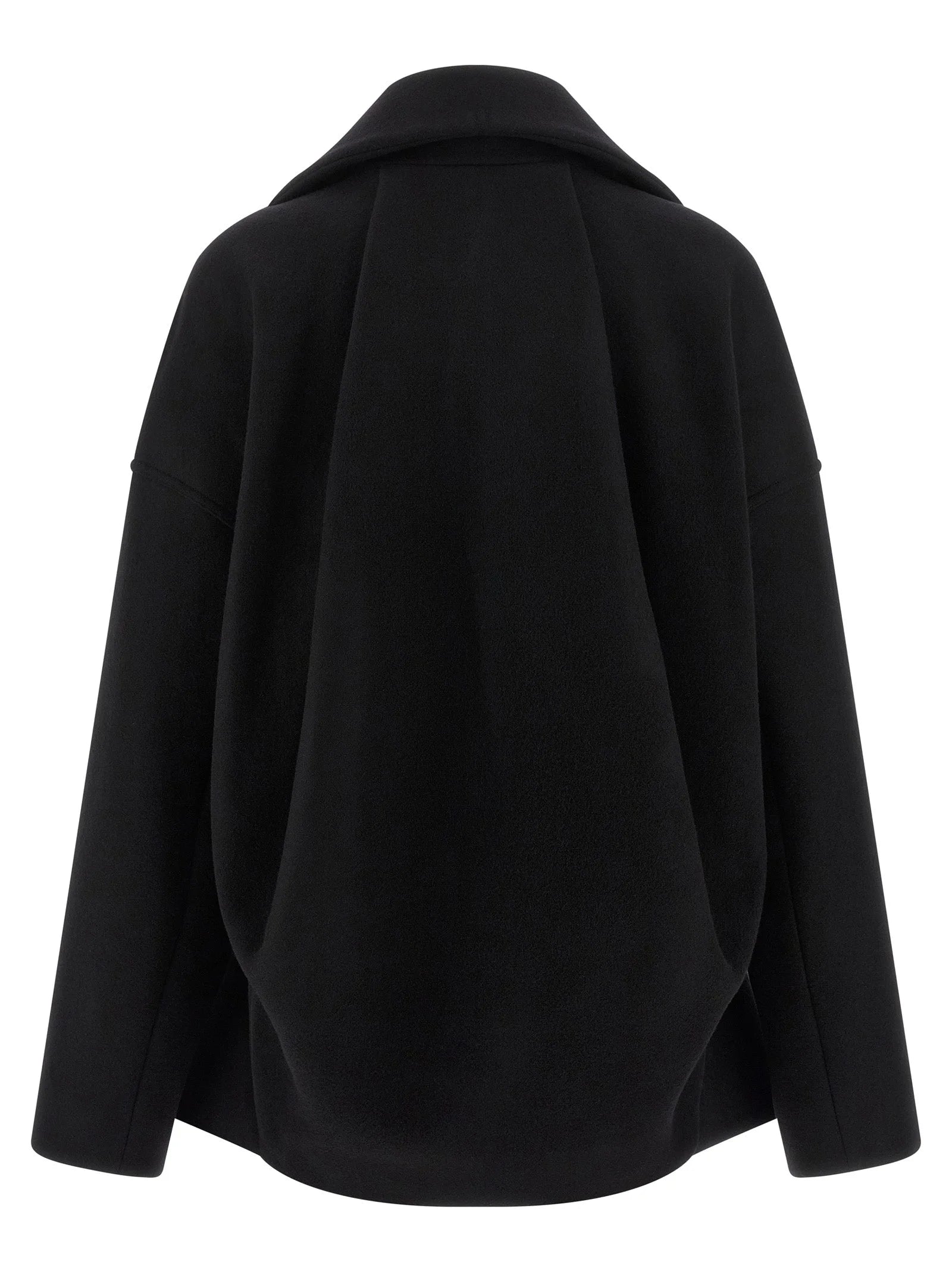 Rick Owens Black Virgin Wool Coat - IT38