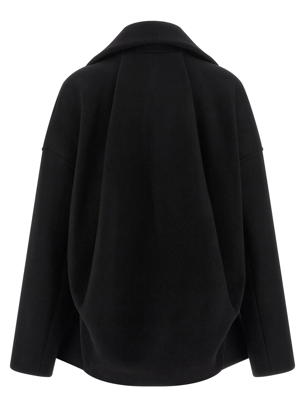 Rick Owens Black Virgin Wool Coat - IT38