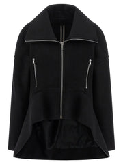 Rick Owens Black Virgin Wool Coat - IT38
