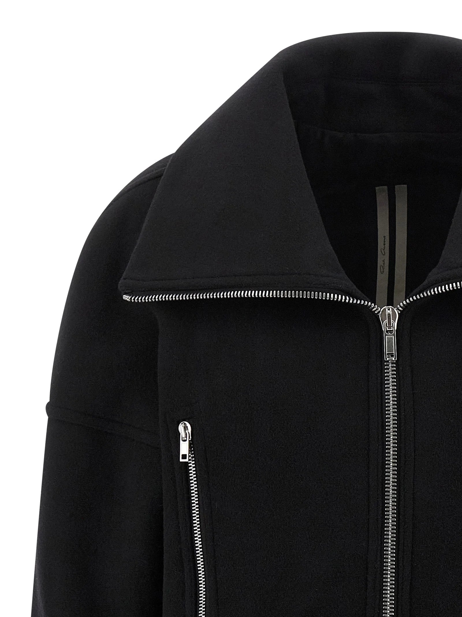 Rick Owens Black Virgin Wool Coat - IT38