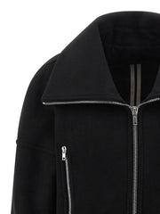 Rick Owens Black Virgin Wool Coat - IT38