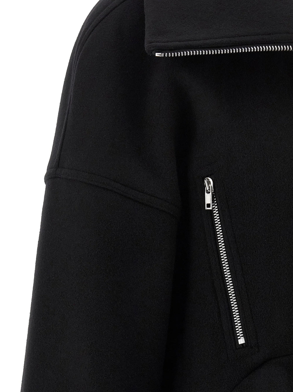 Rick Owens Black Virgin Wool Coat - IT38