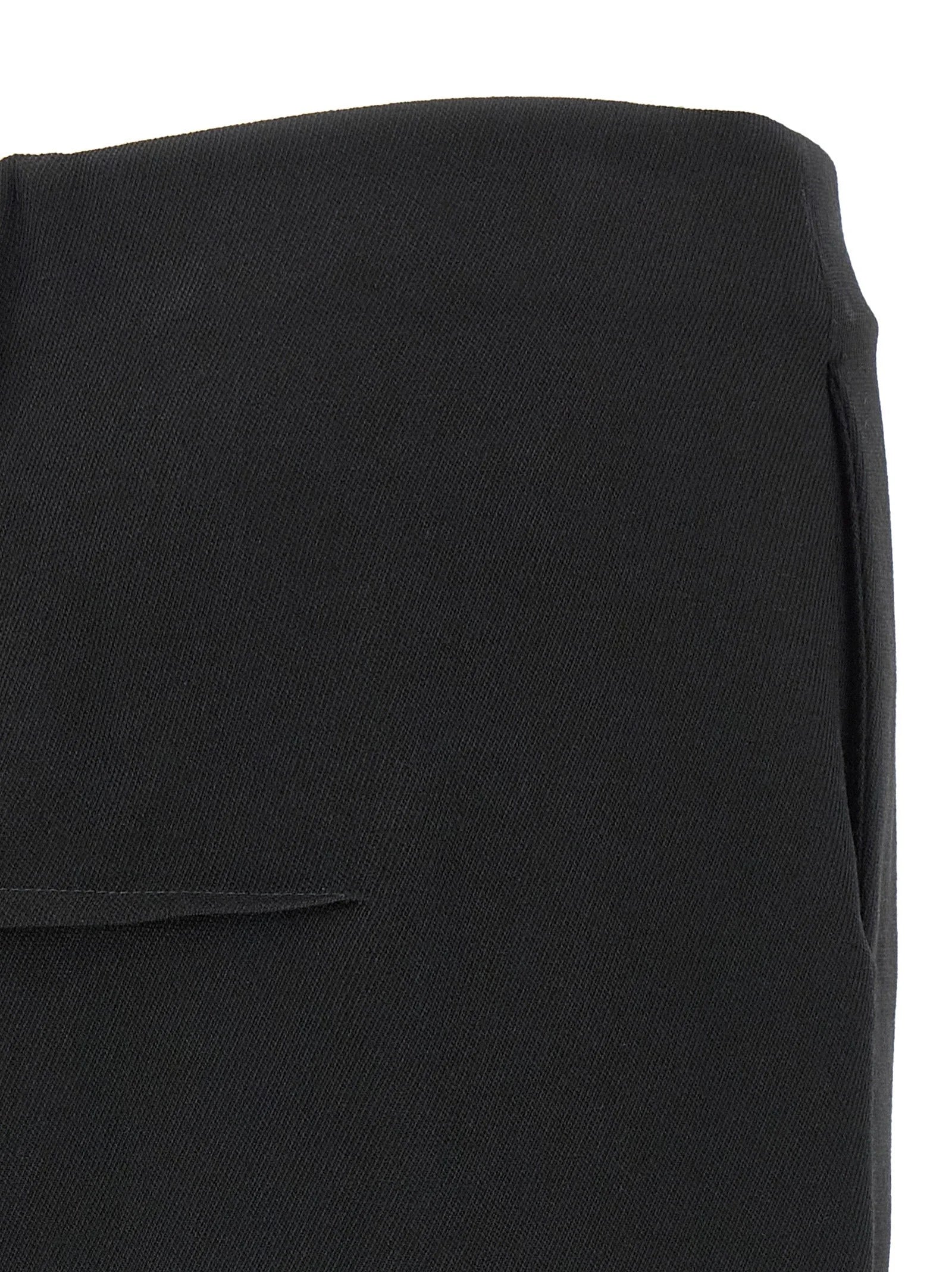 Rick Owens Black Virgin Wool Mini Skirt