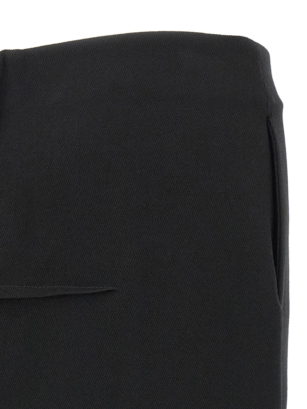 Rick Owens Black Virgin Wool Mini Skirt