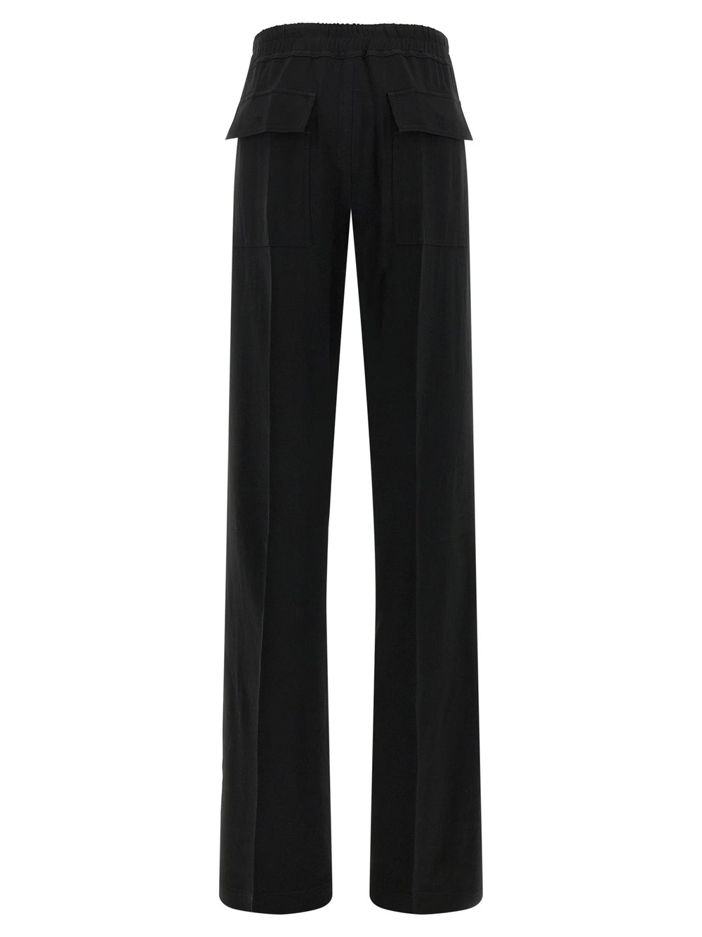 Rick Owens Black Viscose Casual Pants