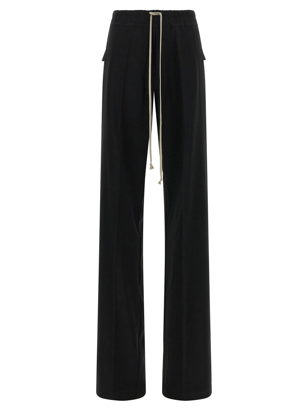 Rick Owens Black Viscose Casual Pants