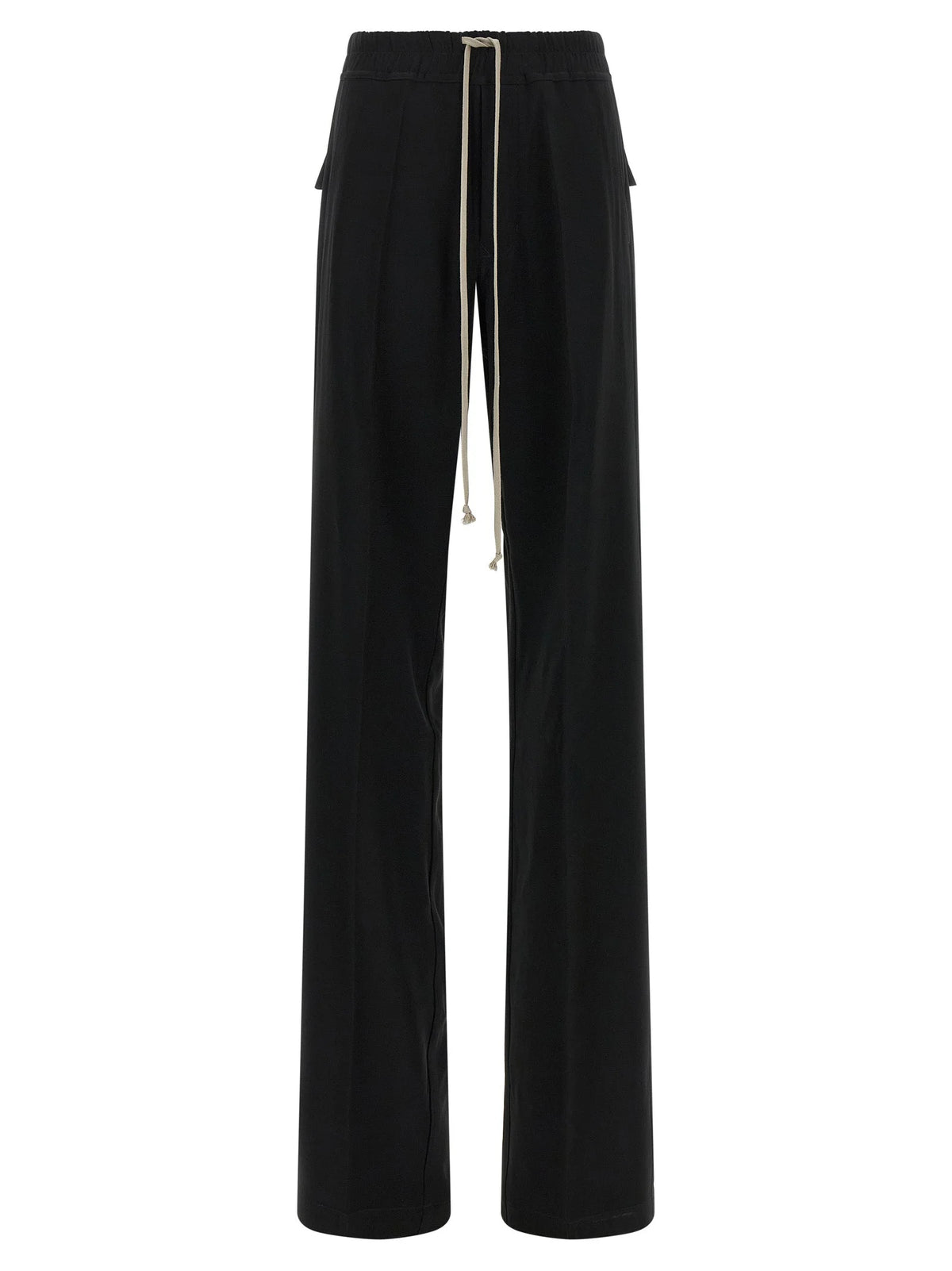 Rick Owens Black Viscose Casual Pants