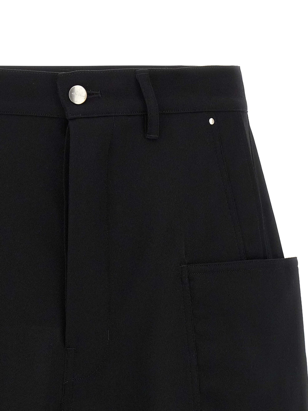 Rick Owens Black Wool Bermuda Shorts
