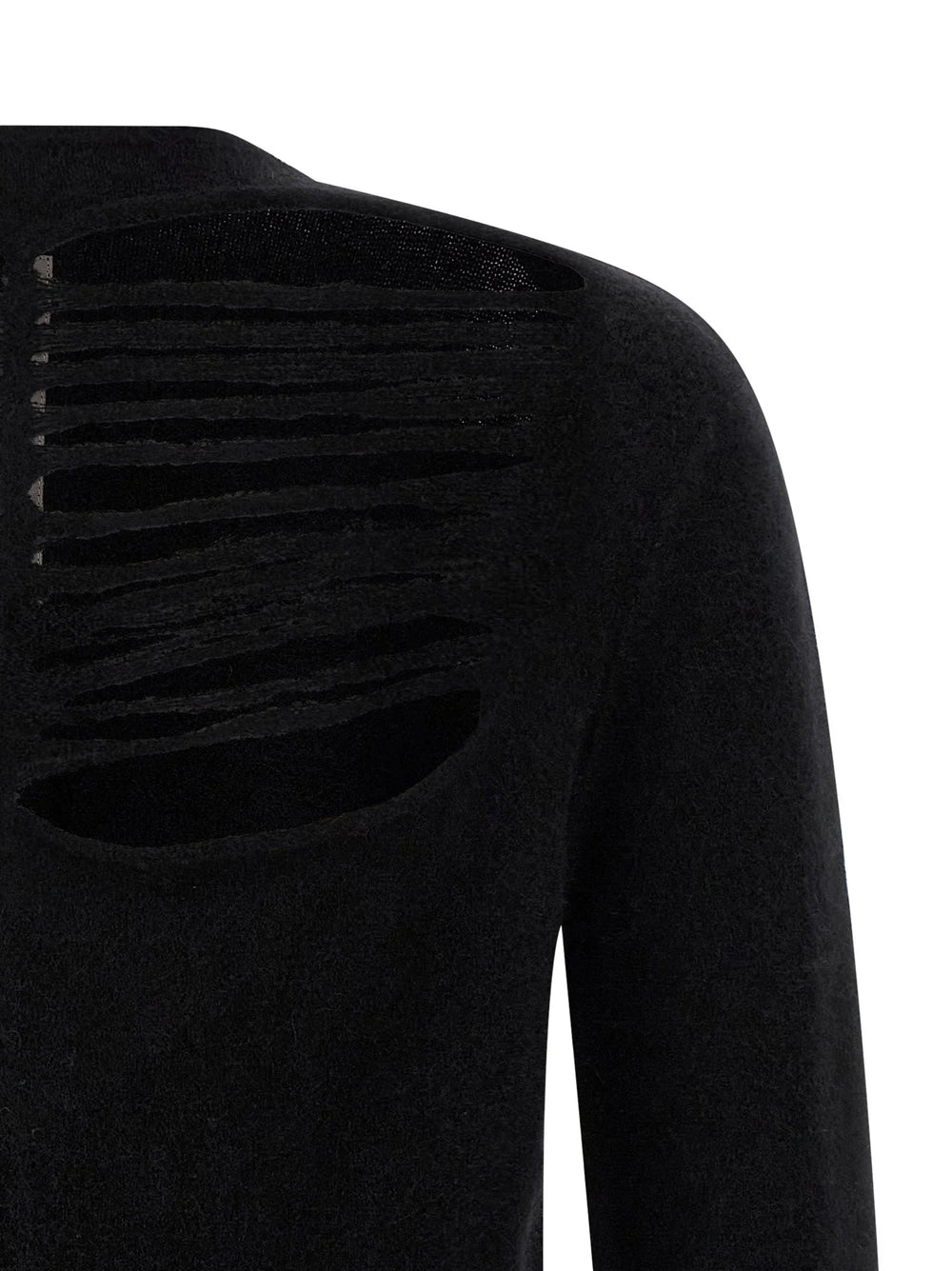 Rick Owens Black Wool Cardigan