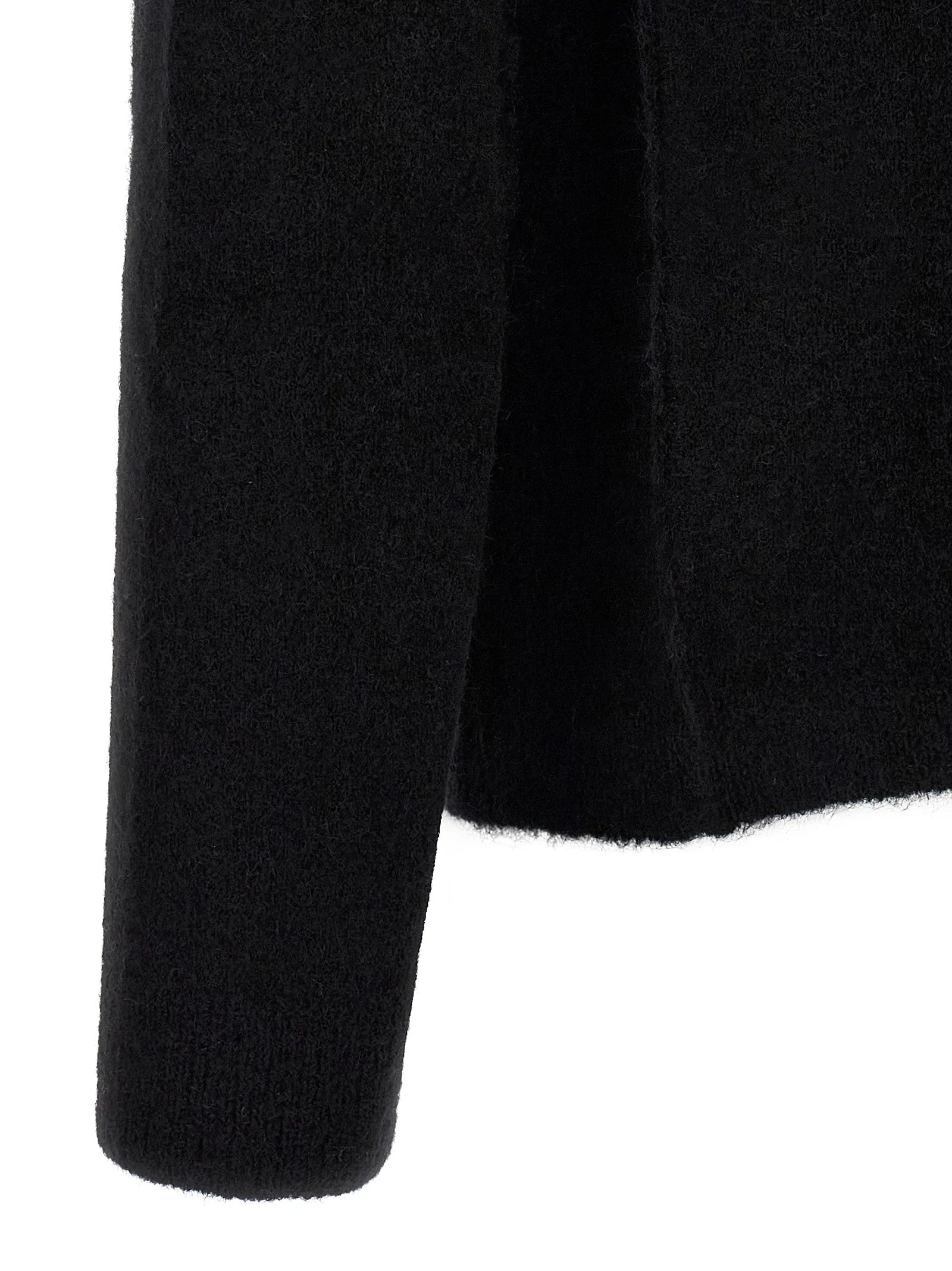 Rick Owens Black Wool Cardigan