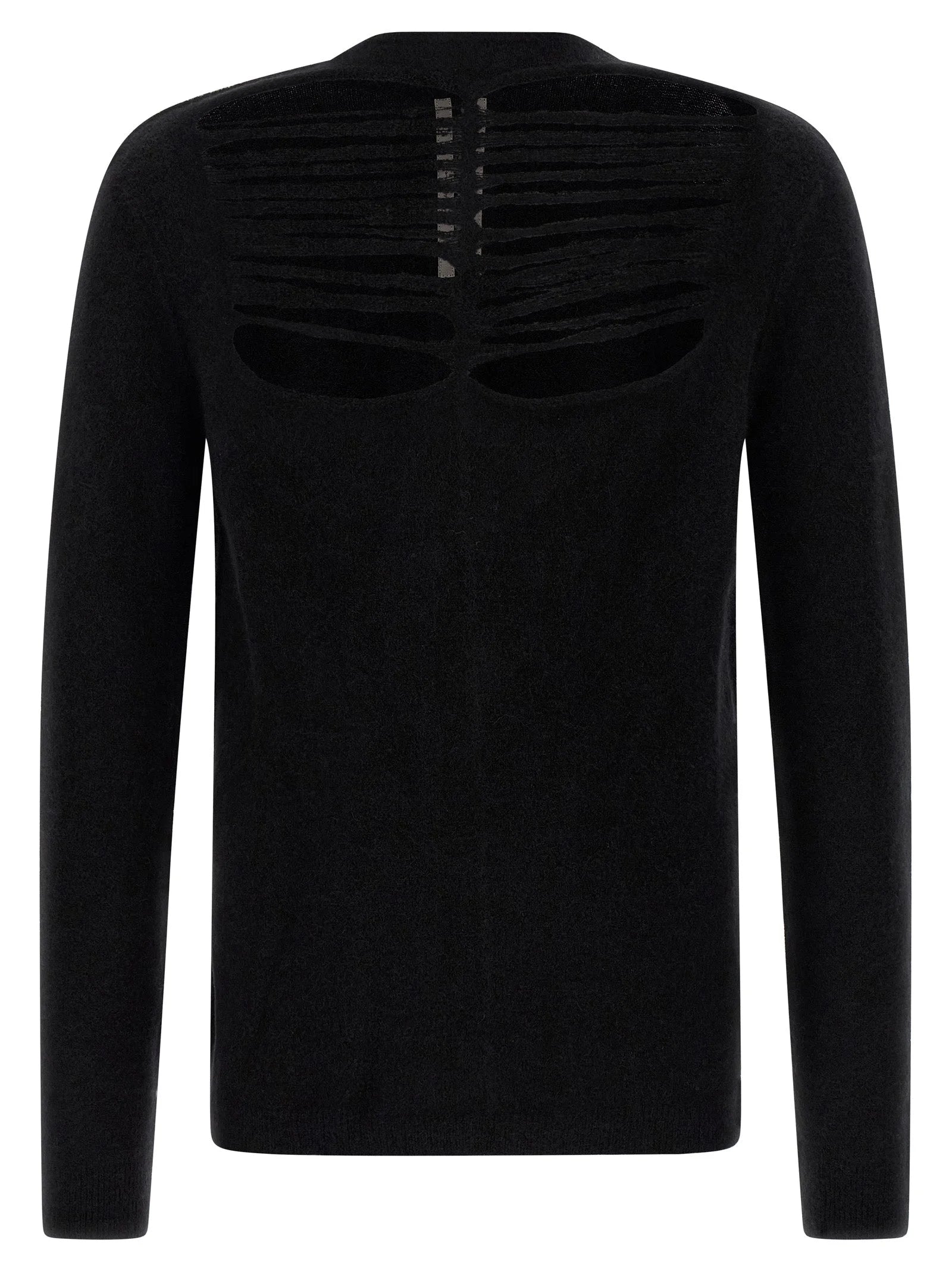 Rick Owens Black Wool Cardigan
