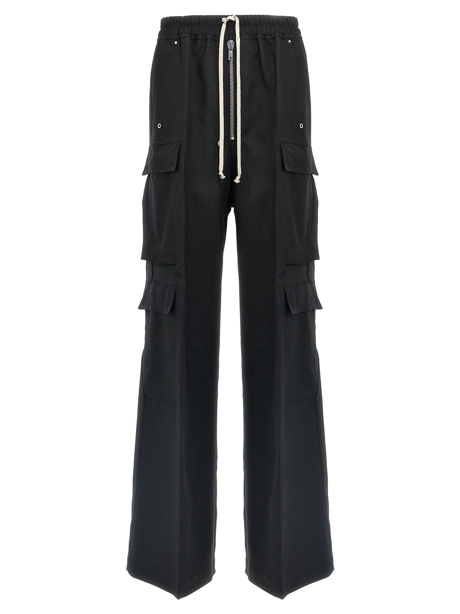 Rick Owens Black Wool Cargo Pants - IT38