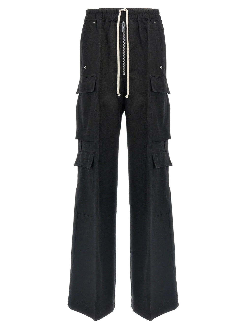Rick Owens Black Wool Cargo Pants - IT38