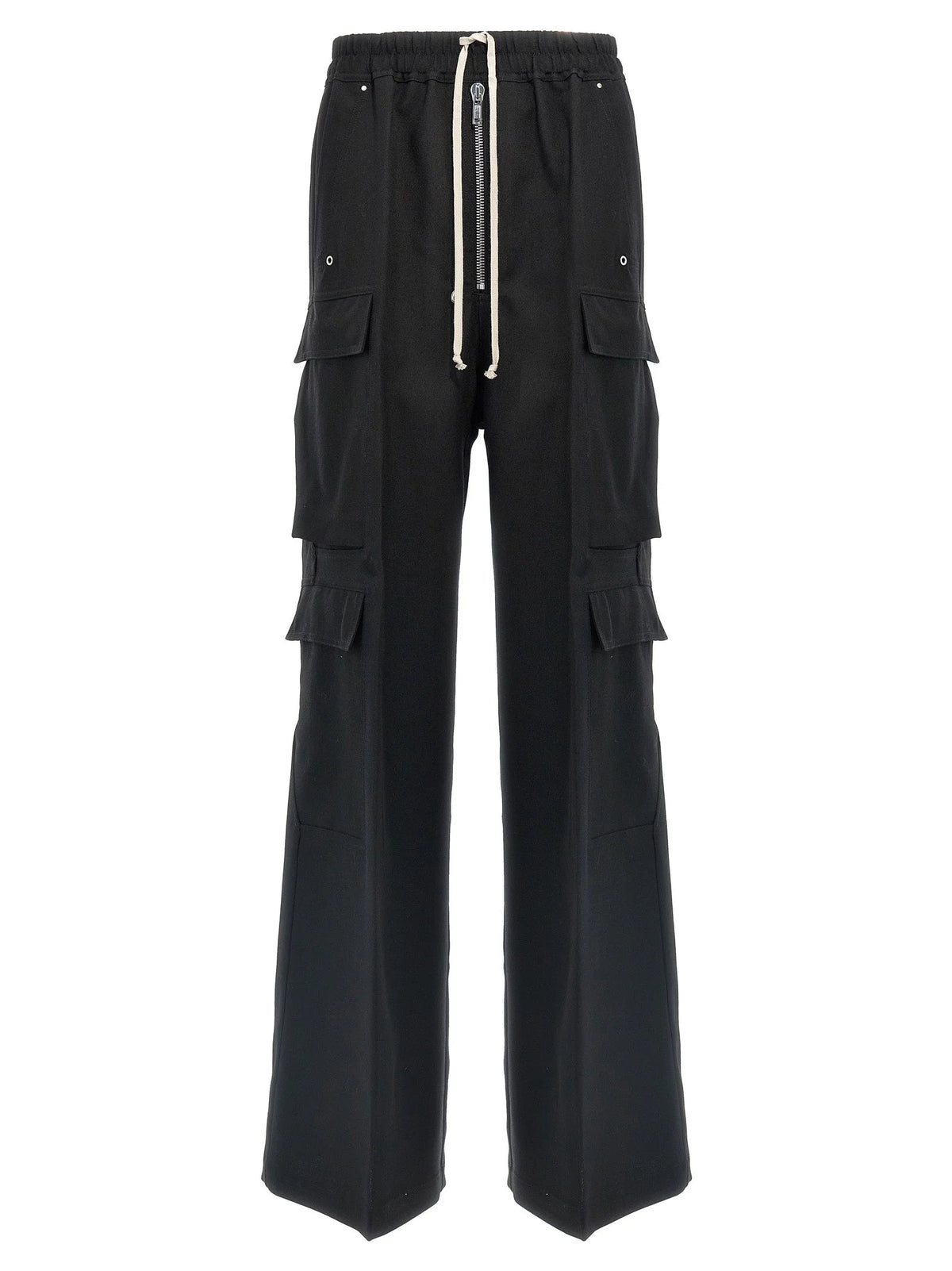 Rick Owens Black Wool Cargo Pants - IT38