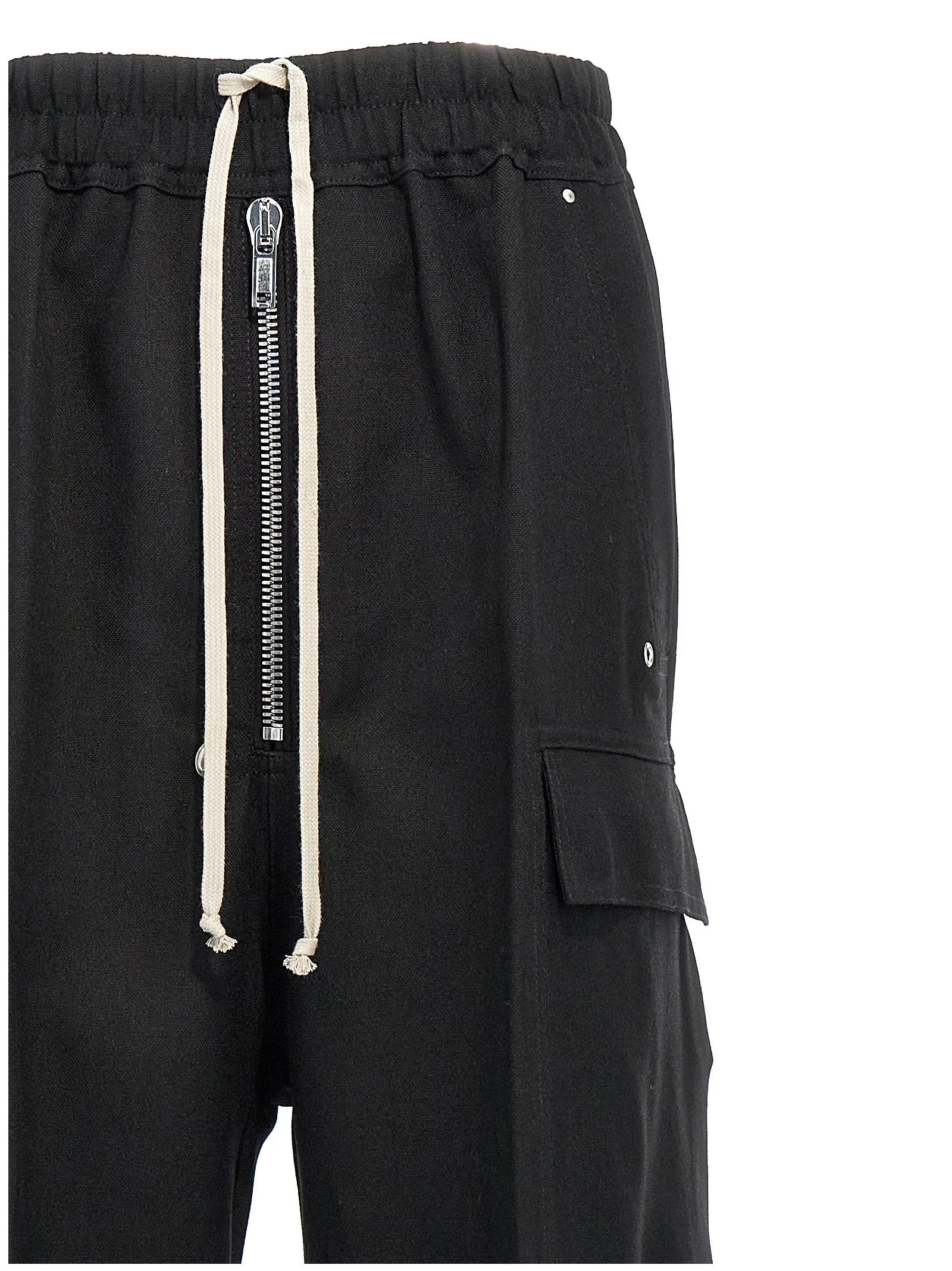 Rick Owens Black Wool Cargo Pants - IT38