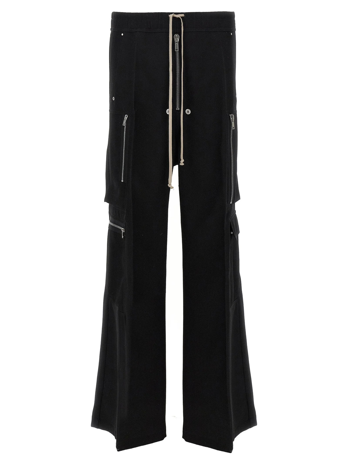Rick Owens Black Wool Cargo Pants - IT52 | XL