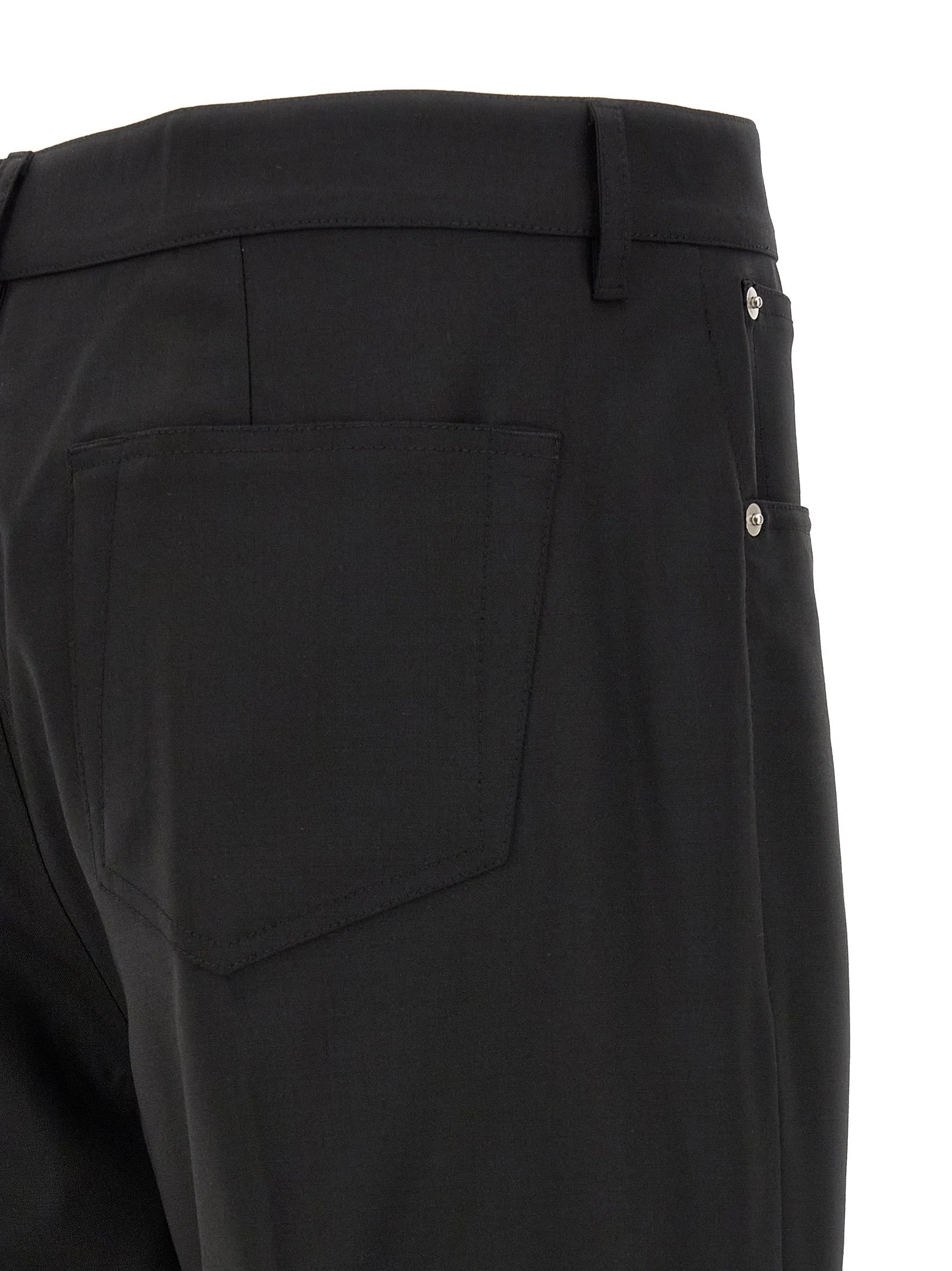 Rick Owens Black Wool Jeans Denim