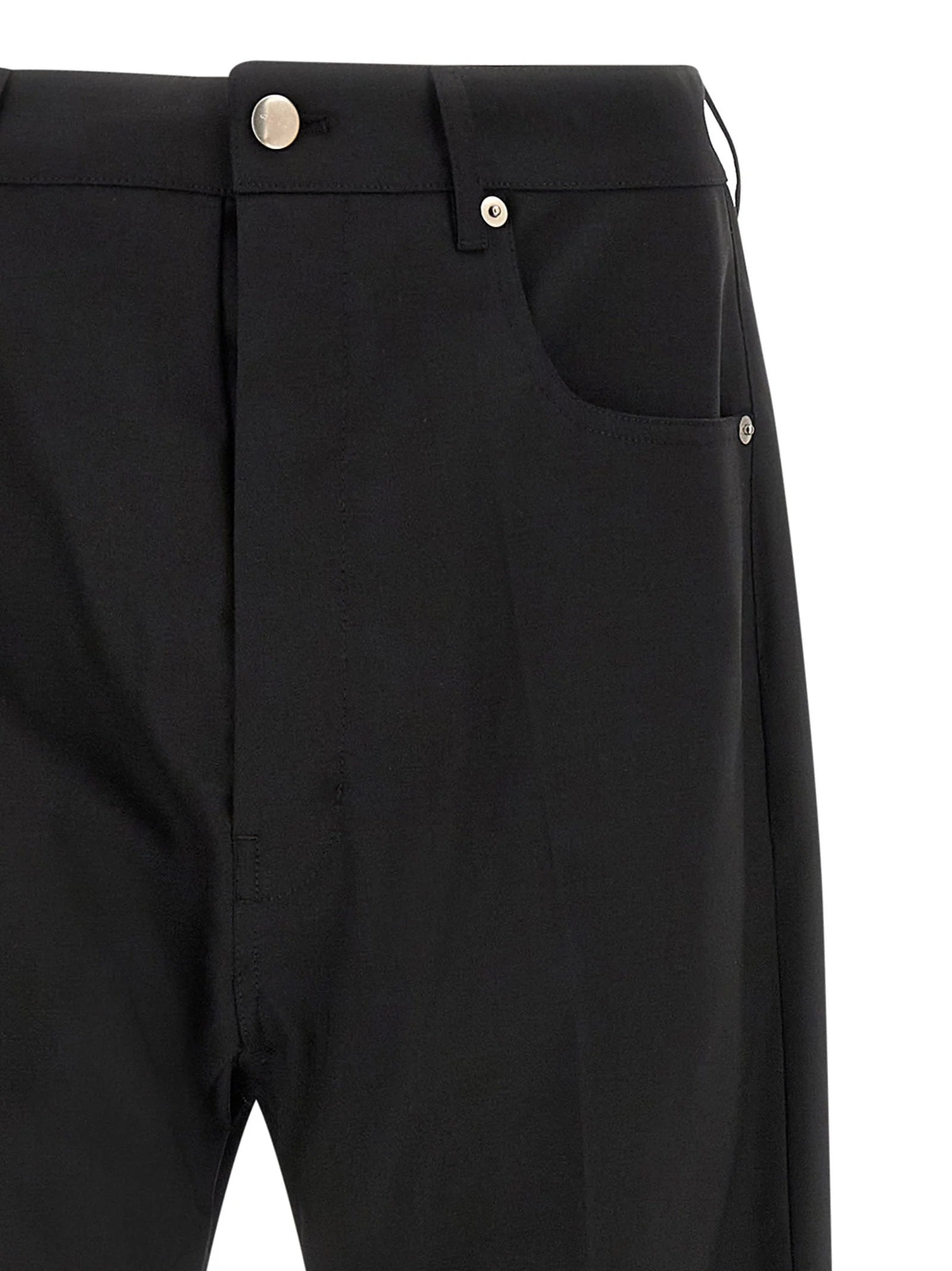 Rick Owens Black Wool Jeans Denim
