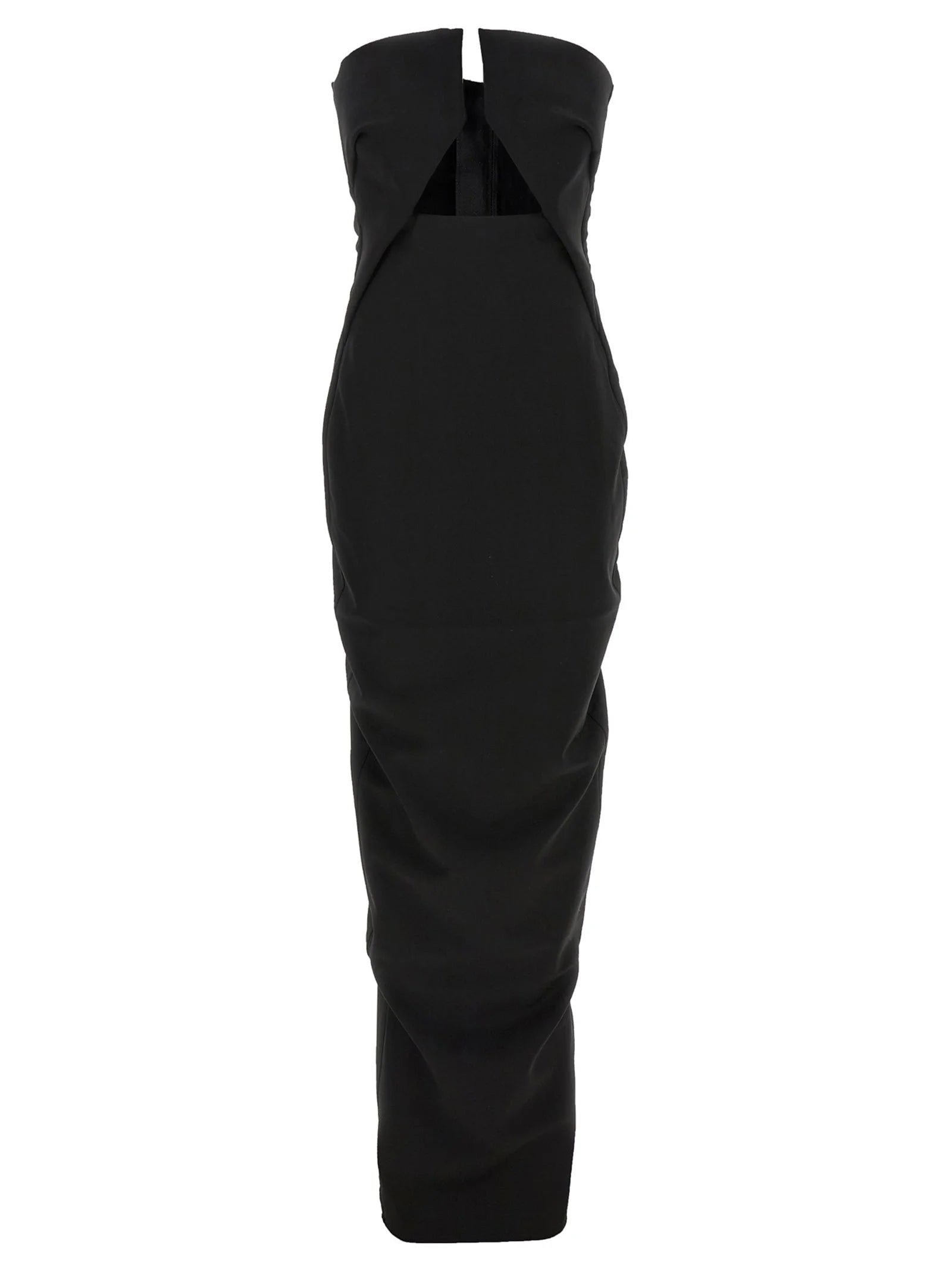 Rick Owens Black Wool Long Dress