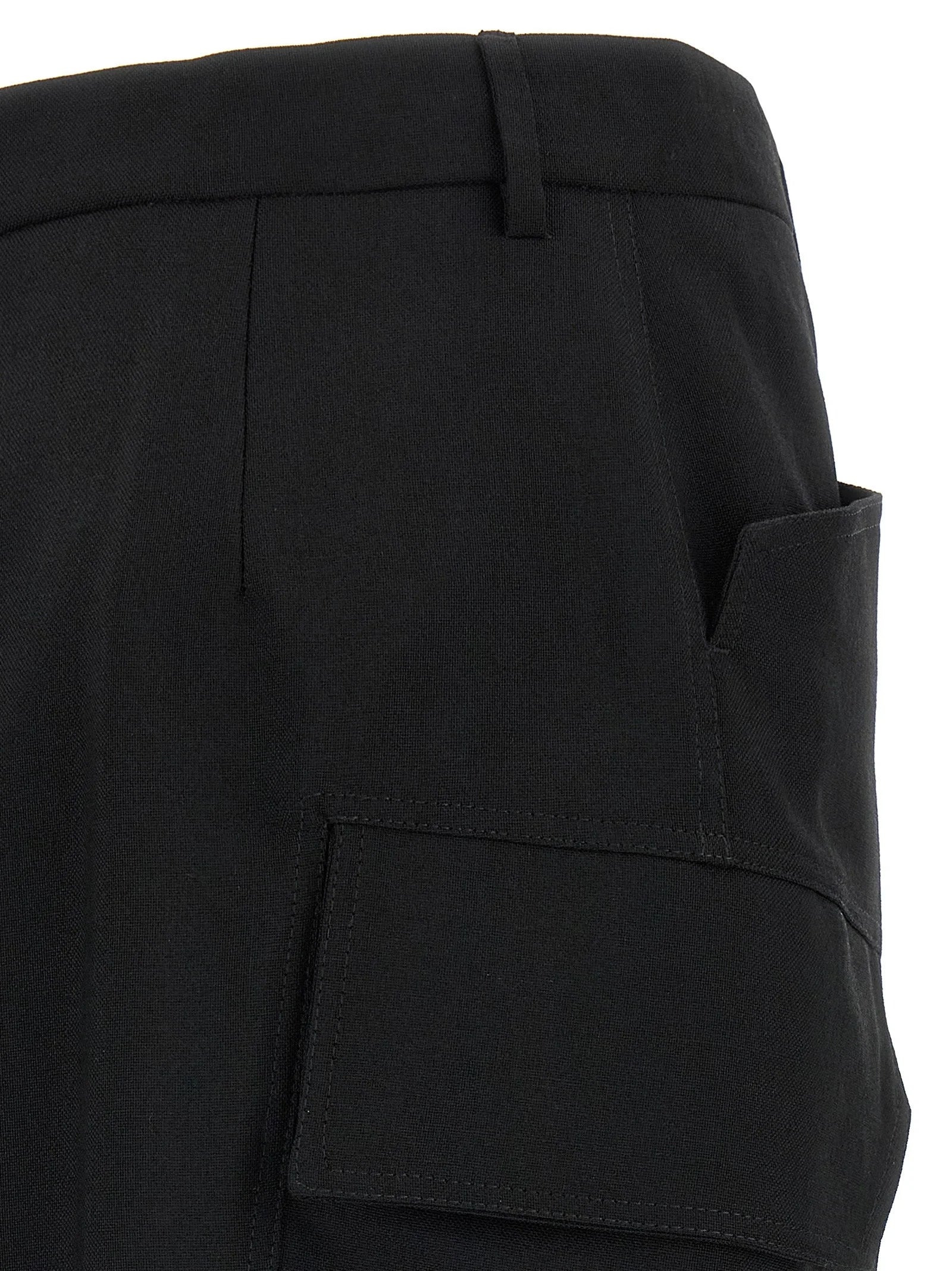 Rick Owens Black Wool Midi Skirt