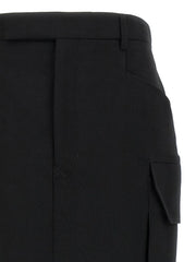 Rick Owens Black Wool Midi Skirt
