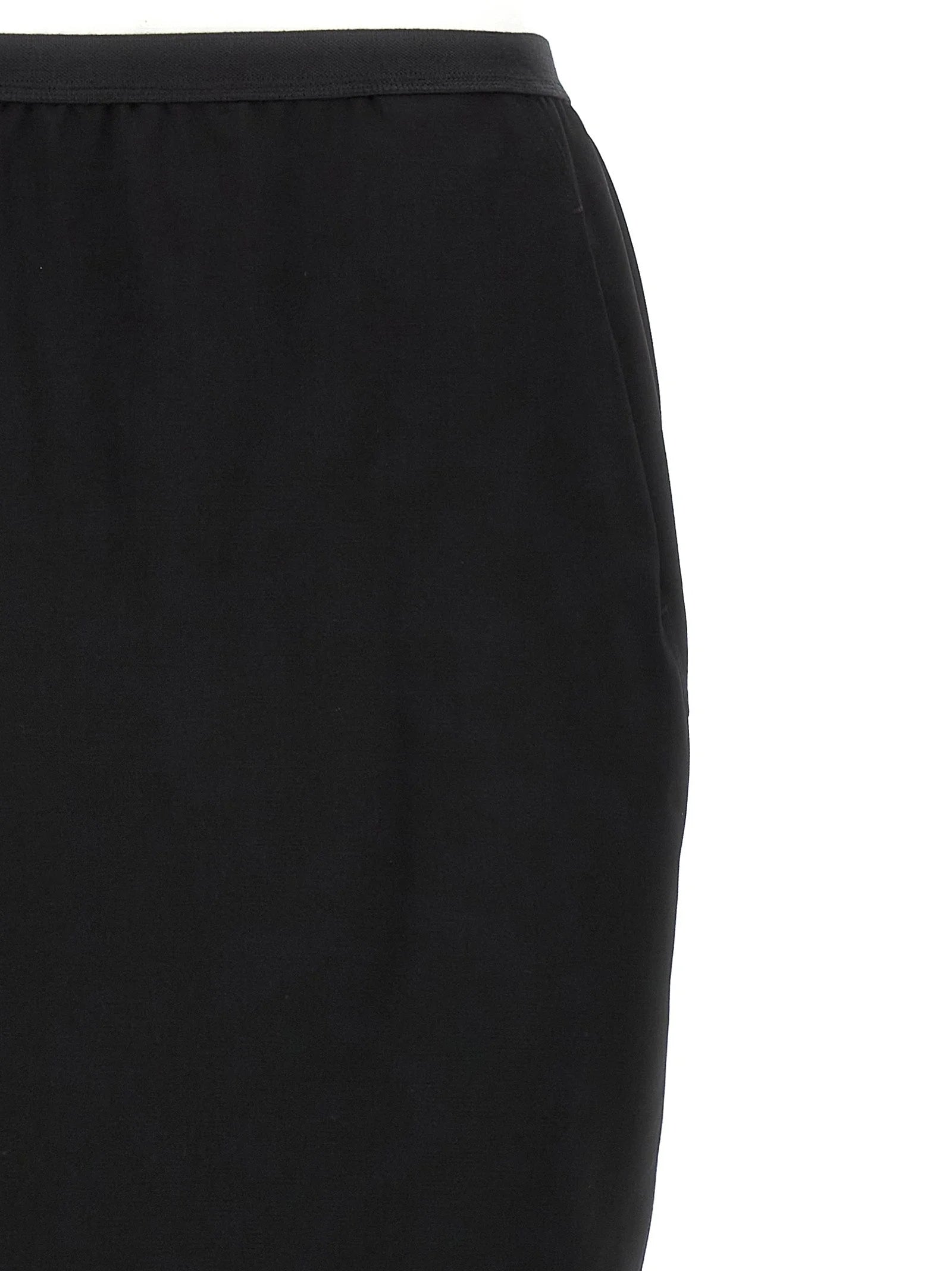 Rick Owens Black Wool Mini Skirt