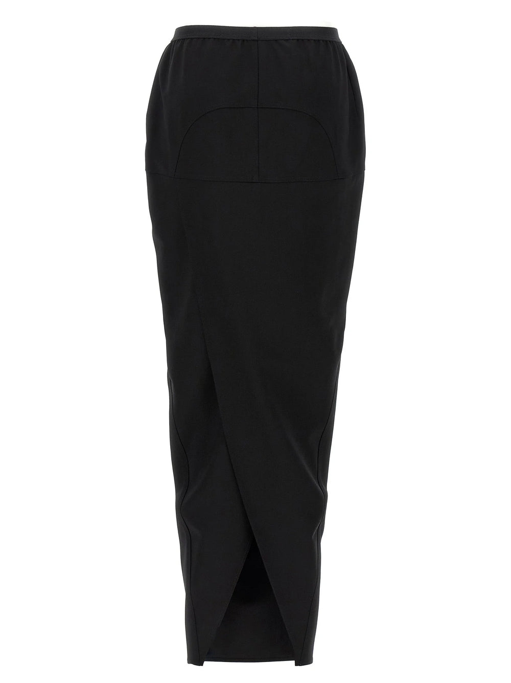 Rick Owens Black Wool Mini Skirt
