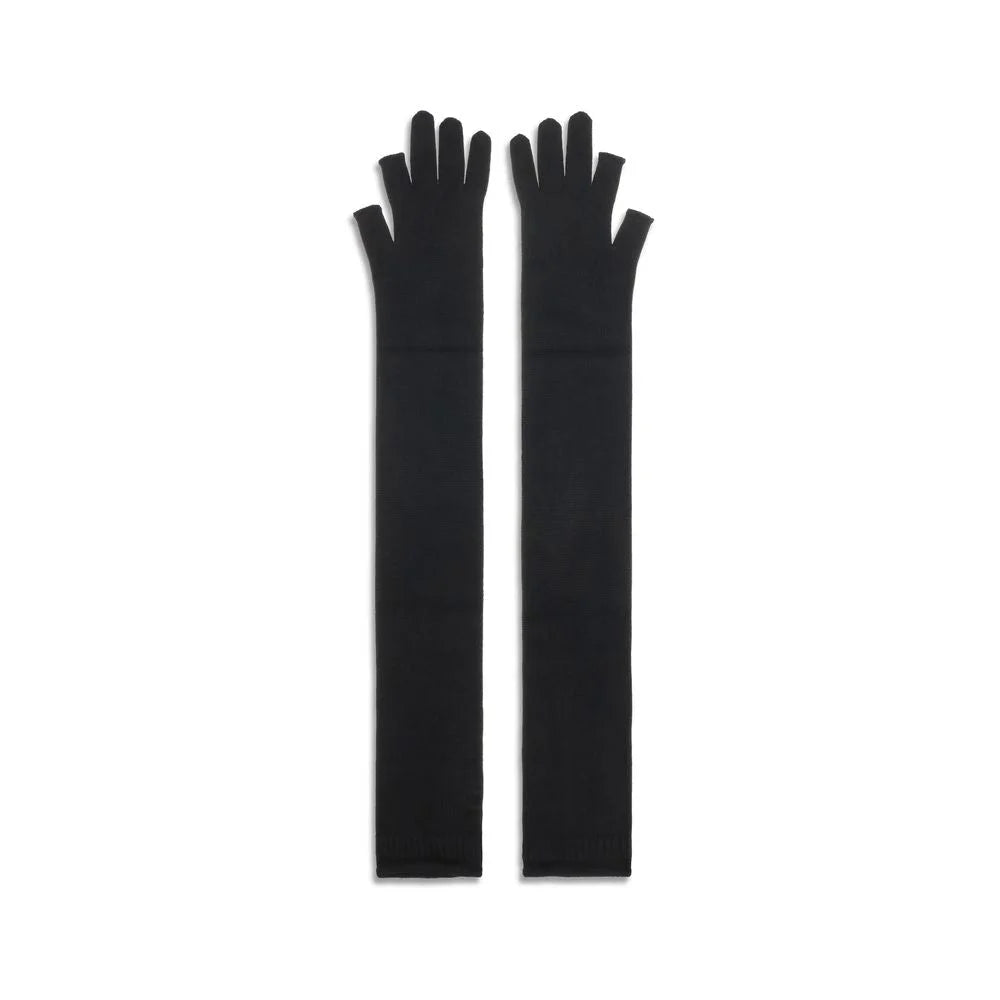 Rick Owens Black Wool Oves Aries Gloves