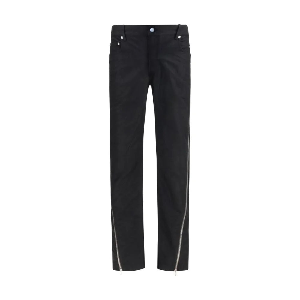Rick Owens Black Wool Oves Aries Straight-Leg Jeans