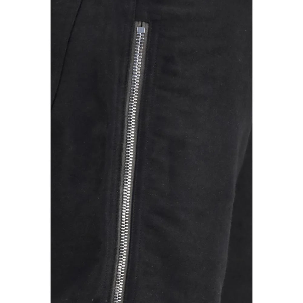 Rick Owens Black Wool Oves Aries Straight-Leg Jeans