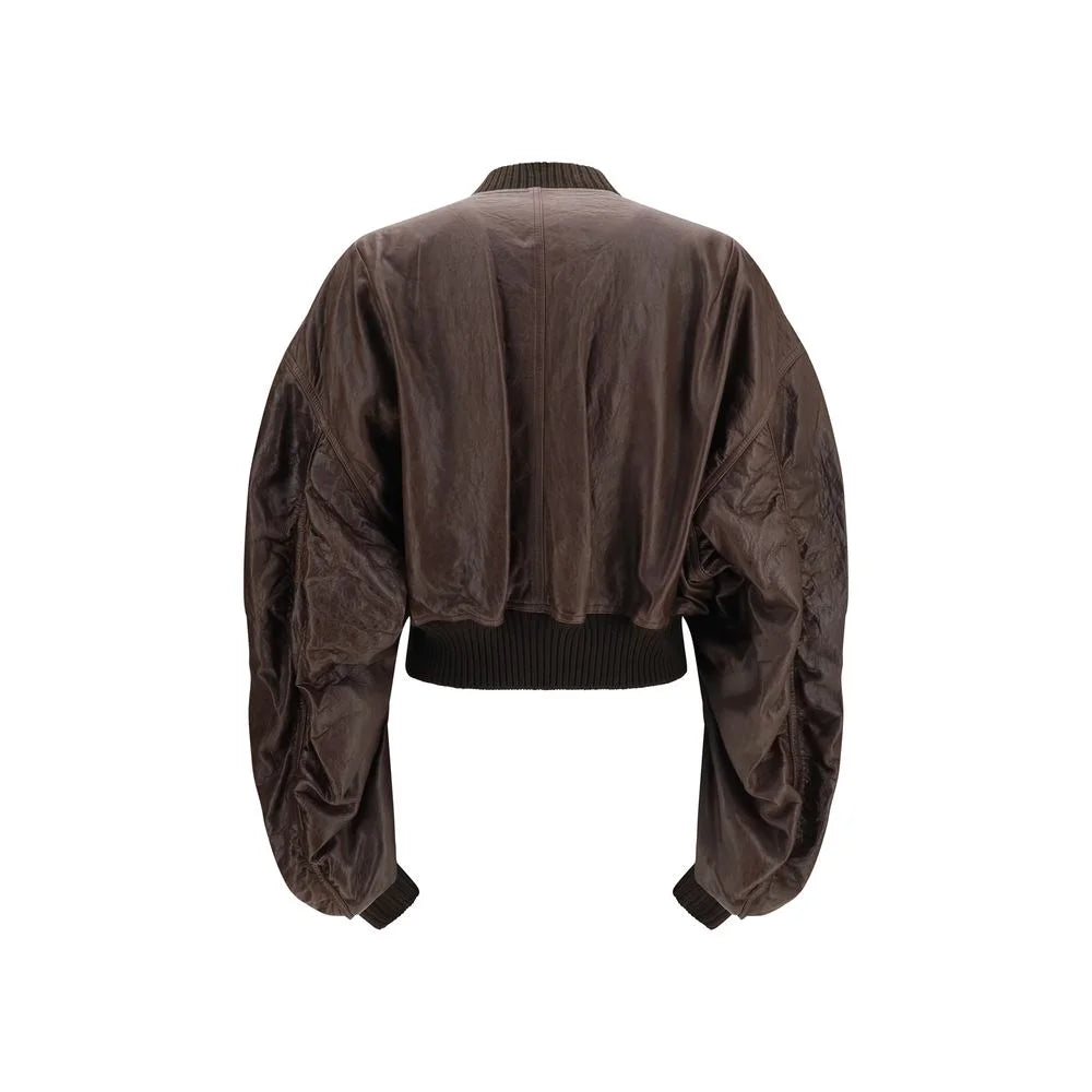 Rick Owens Brown Calf Leather Bos Taurus Bomber - IT40 | M
