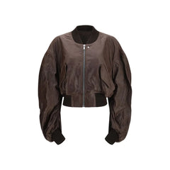Rick Owens Brown Calf Leather Bos Taurus Bomber - IT40 | M