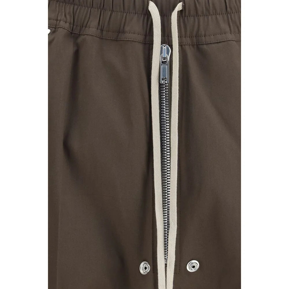 Rick Owens Brown Cotton Cargo Pants