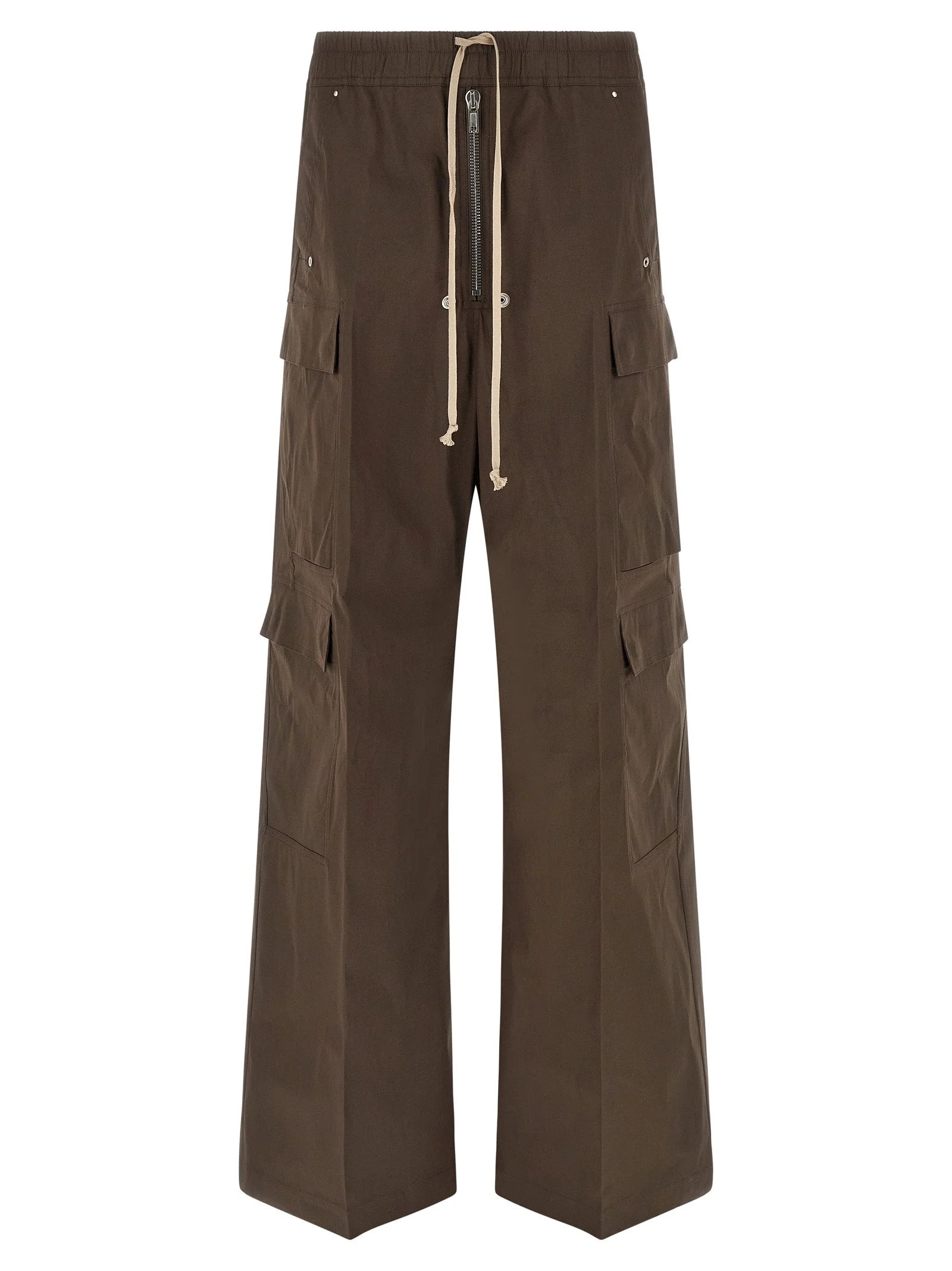 Rick Owens Brown Cotton Cargo Pants