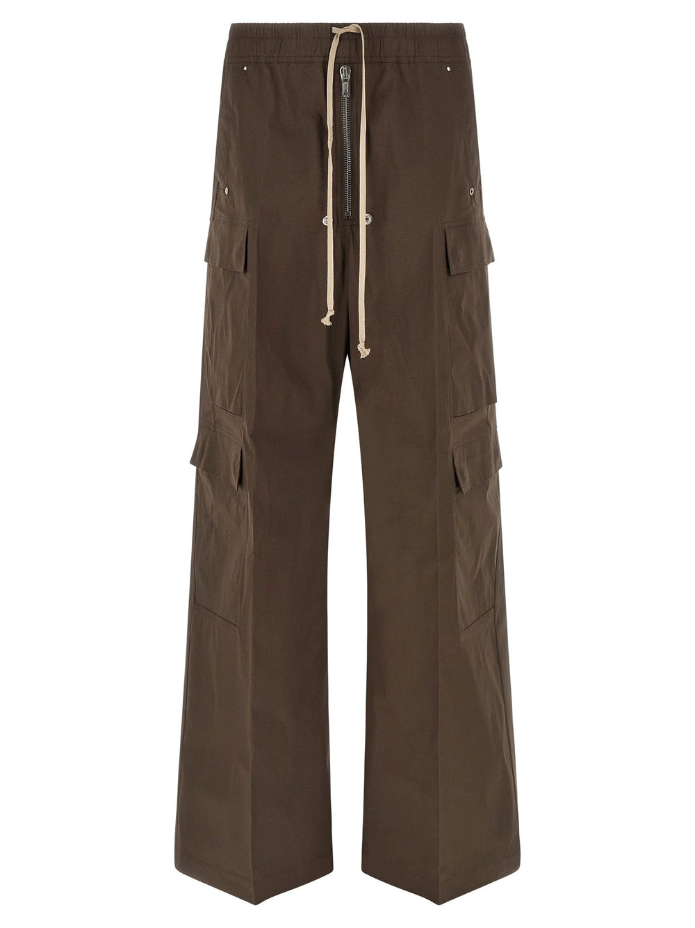 Rick Owens Brown Cotton Cargo Pants