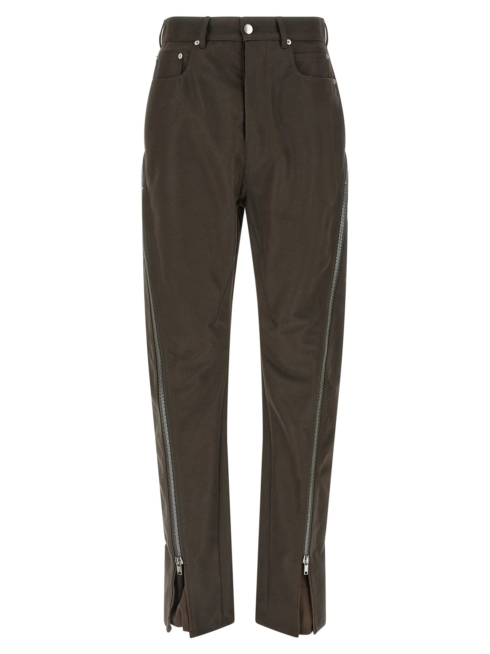 Rick Owens Brown Cotton Casual Pants