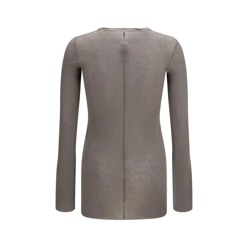 Rick Owens Brown Cotton Long Sleeve T-Shirt