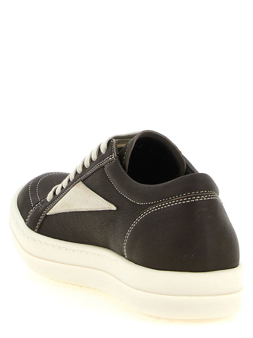 Rick Owens Brown Lamb Leather Low Top Sneakers - EU40/US10