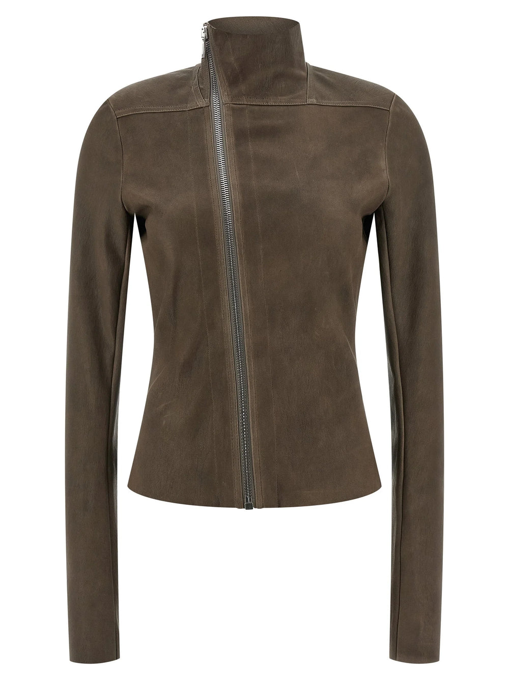 Rick Owens Brown Leather Leather Jacket - IT44