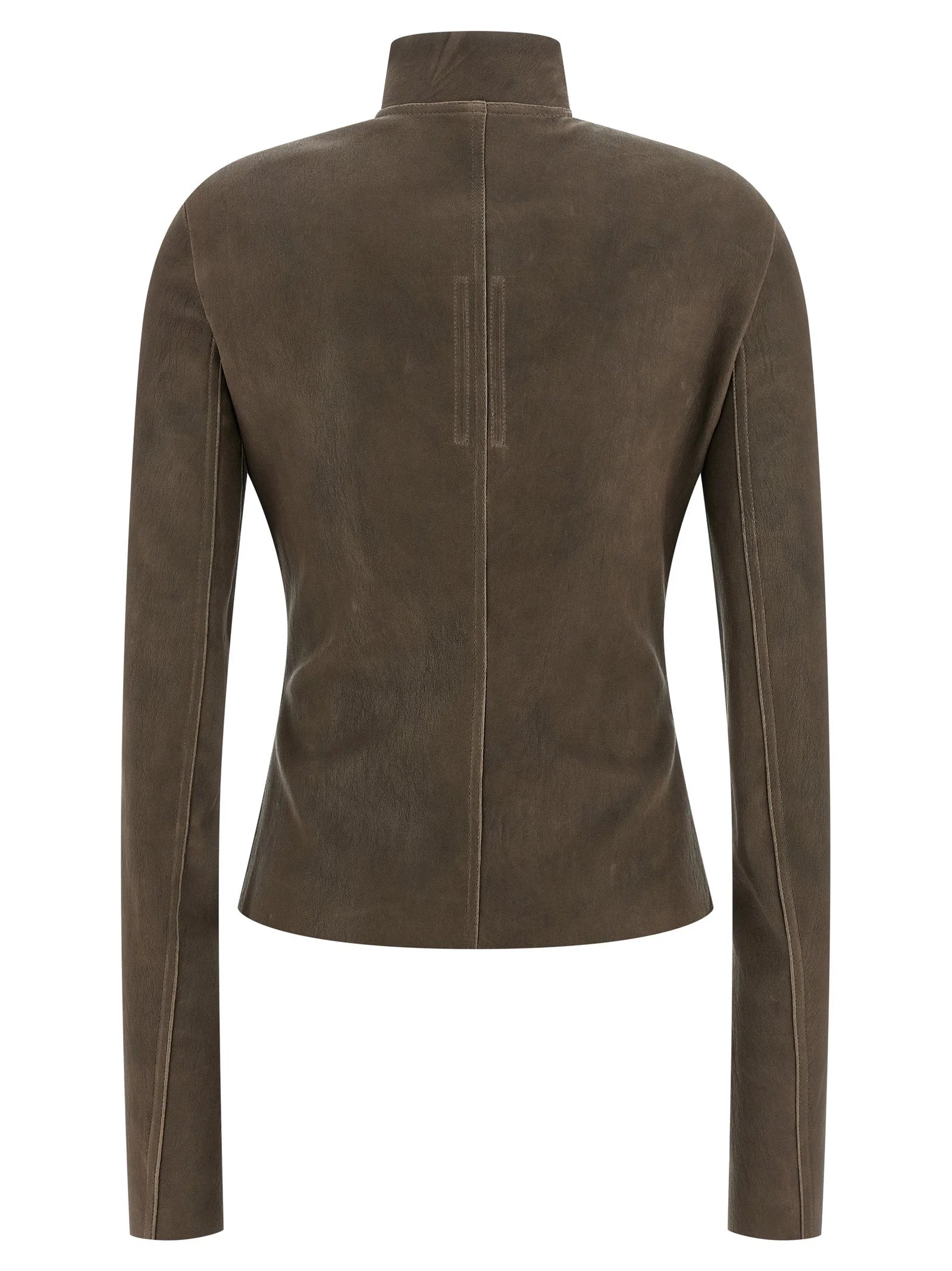 Rick Owens Brown Leather Leather Jacket - IT44