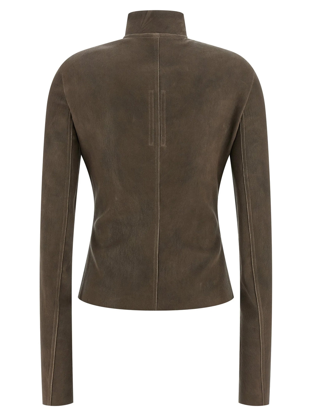 Rick Owens Brown Leather Leather Jacket - IT44