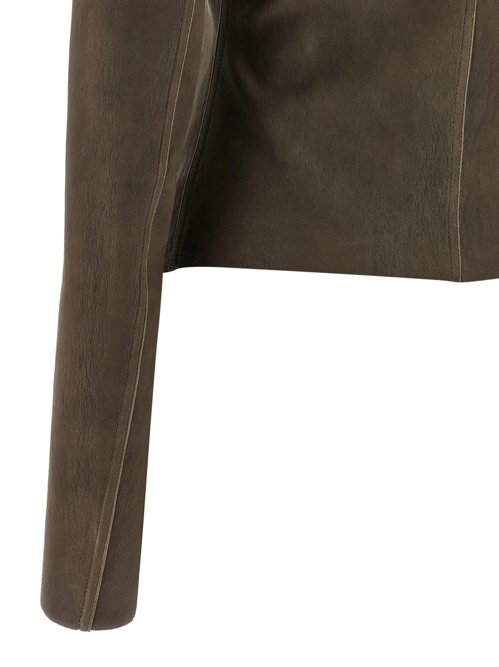 Rick Owens Brown Leather Leather Jacket - IT44