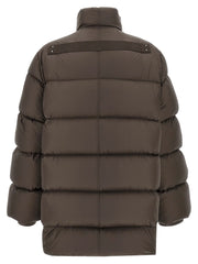 Rick Owens Brown Nylon Full-Length Jacket