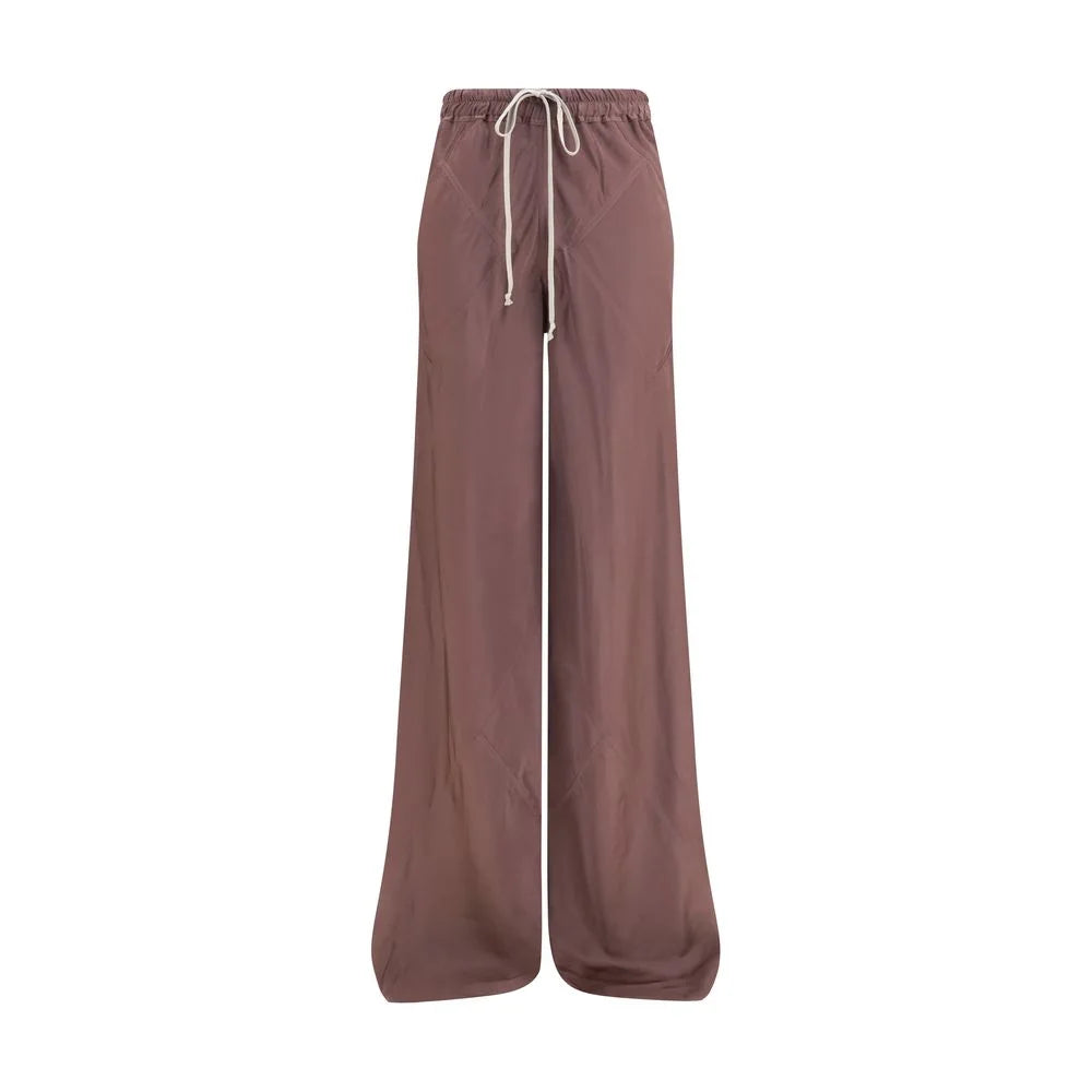 Rick Owens barna selyem alkalmi nadrág