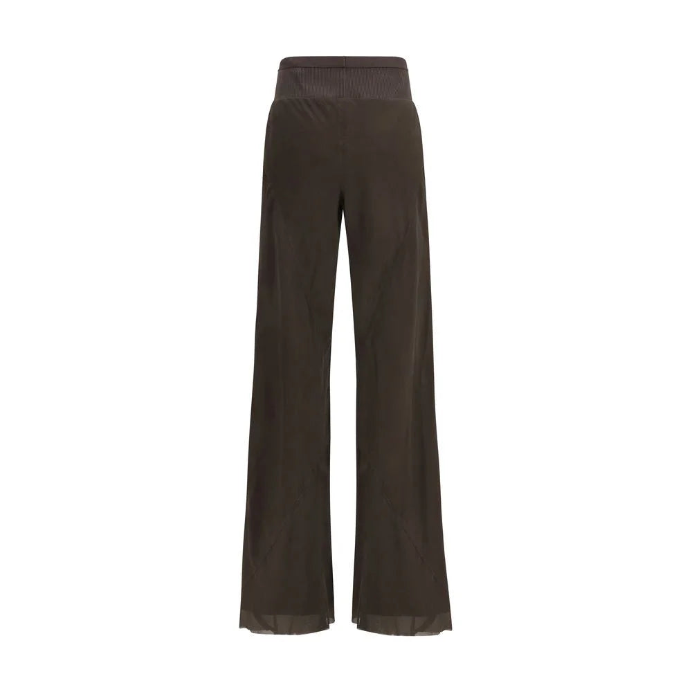 Rick Owens Brown Silk Casual Pants