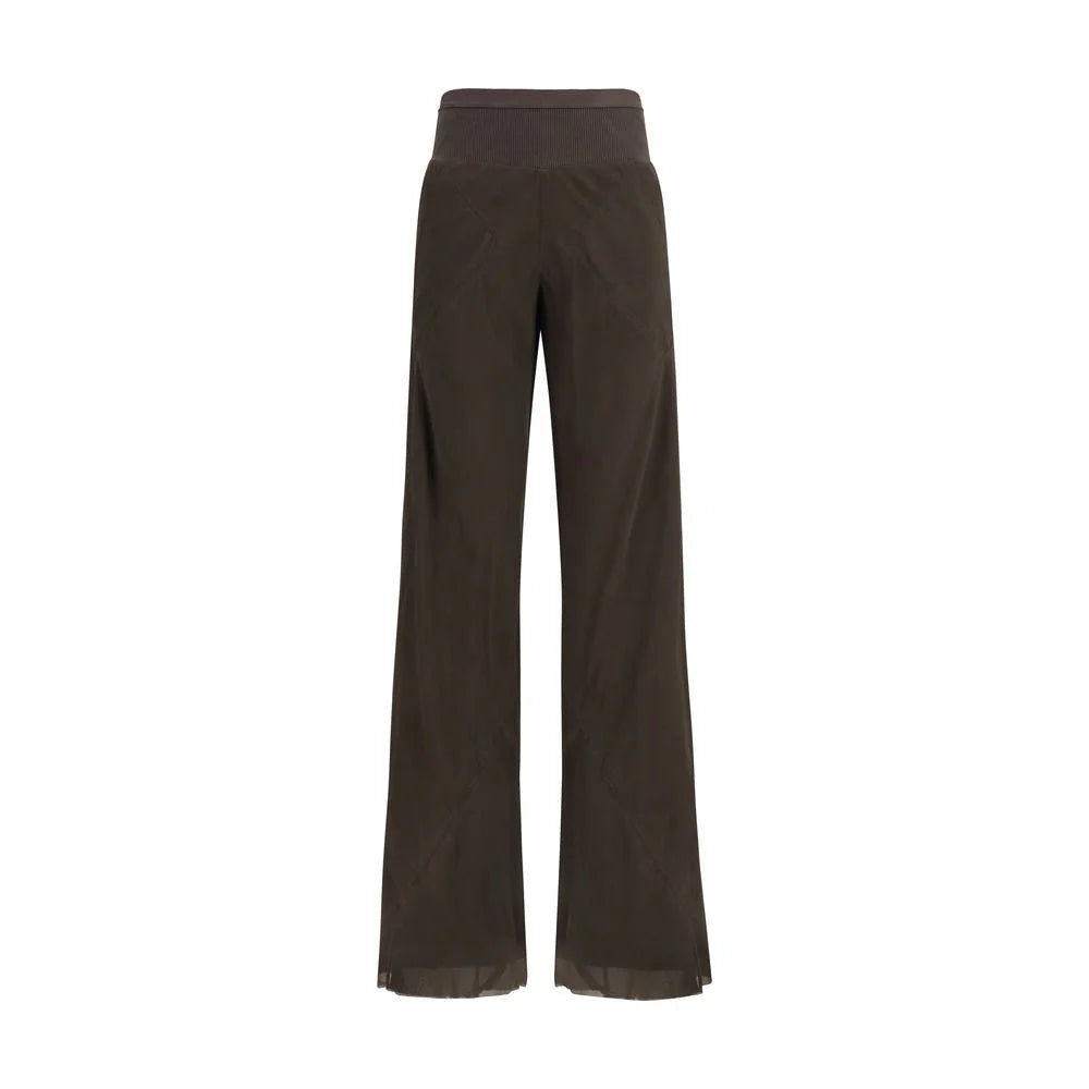 Rick Owens Brown Silk Casual Pants