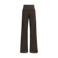Rick Owens Brown Silk Casual Pants