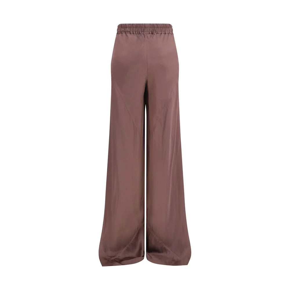 Rick Owens barna selyem alkalmi nadrág