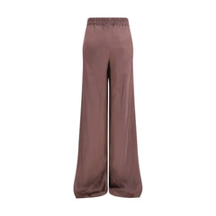 Rick Owens barna selyem alkalmi nadrág