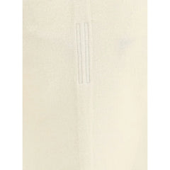 Rick Owens Cream Fleece Wool Cardigan